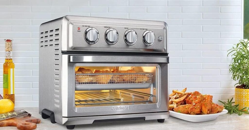 Air Fryer + Convection Toaster Oven by Cuisinart, 7-1 Oven with Bake, Grill, Broil & Warm Options, Stainless Steel, TOA-60 1