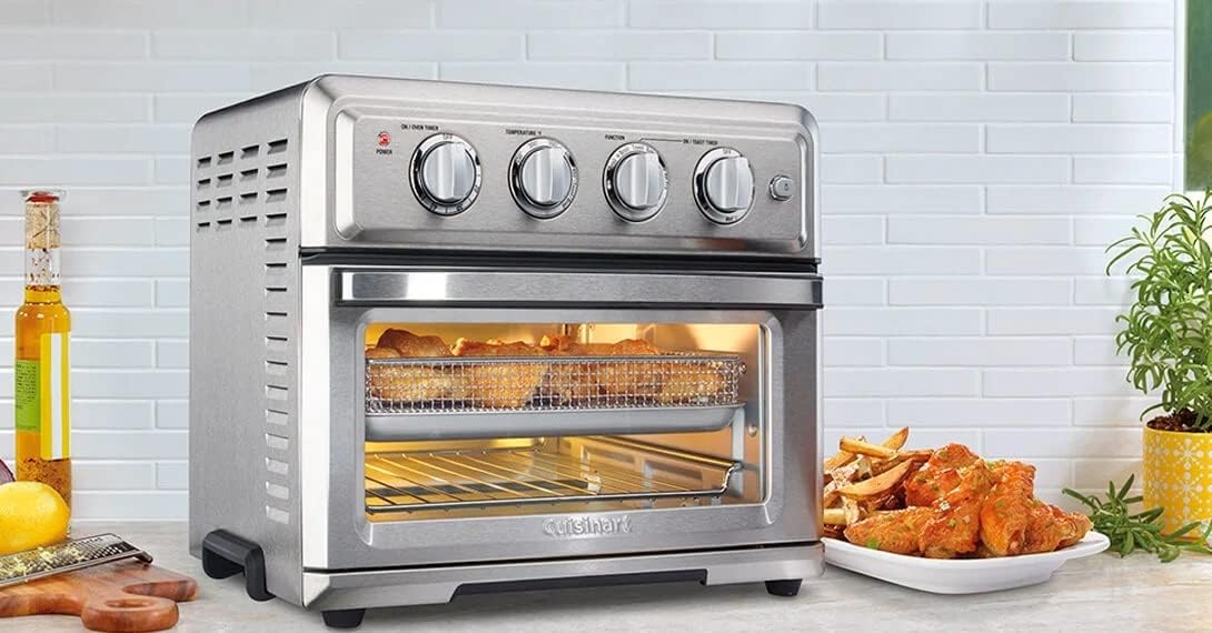 Air Fryer + Convection Toaster Oven by Cuisinart, 7-1 Oven with Bake, Grill, Broil & Warm Options, Stainless Steel, TOA-60 1