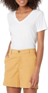 Amazon Essentials Women's Classic-Fit Short-Sleeve V-Neck T-Shirt, Multipacks 2