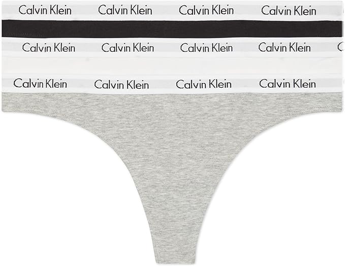 Calvin Klein Women's Carousel Logo Cotton Stretch Thong Panties, 3 Pack 1