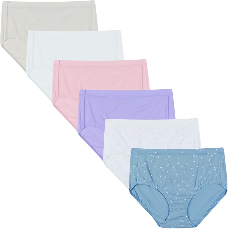 Hanes Women's Organic Cotton Panties Pack, ComfortSoft Underwear, 6-Pack 1