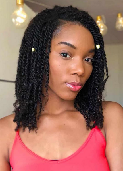 kinky hair style
