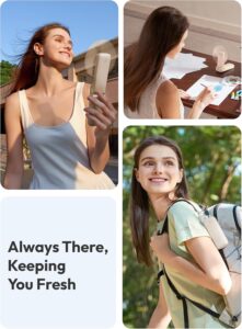 Aecooly Slim Portable Fan, Thin Handheld Fan 3