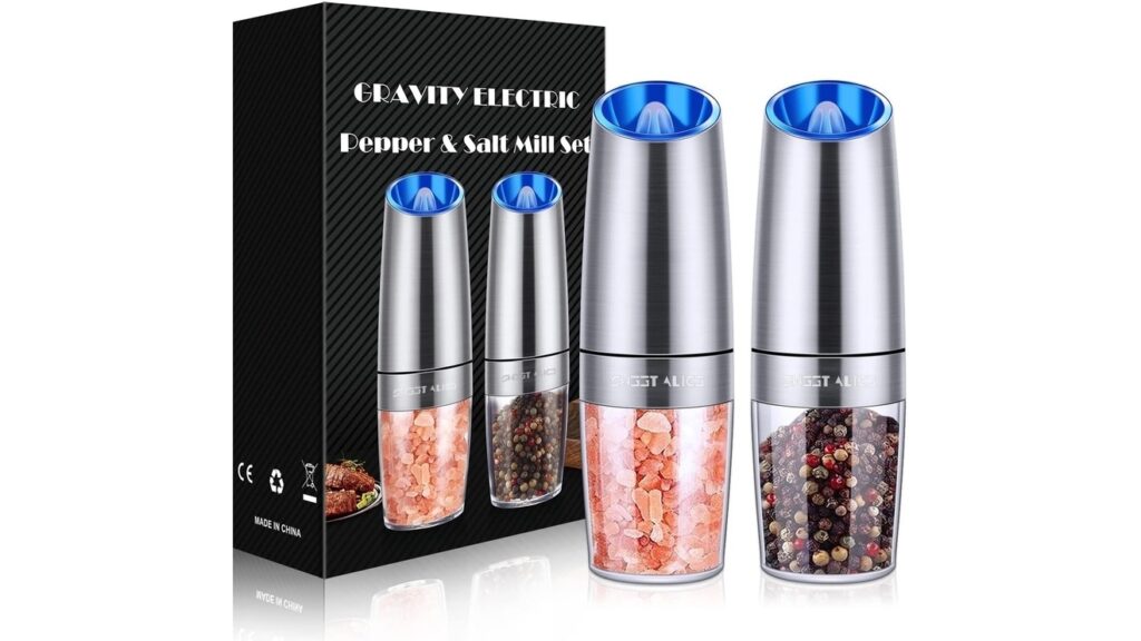 Gravity Electric Pepper and Salt Grinder Set resized