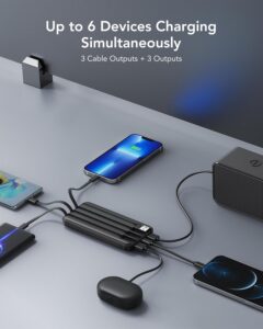 Portable Charger with Built in Cables 3