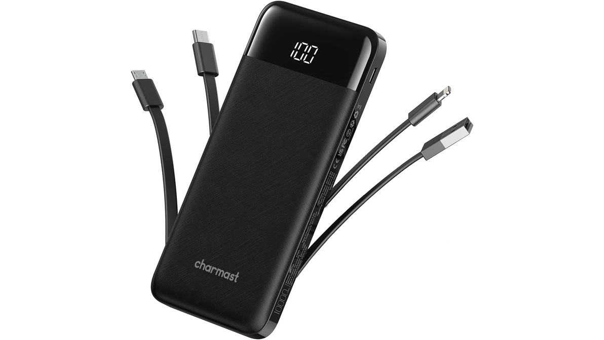 Portable Charger with Built in Cables resized