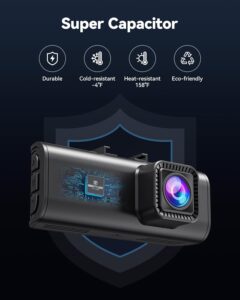 REDTIGER Dash Cam Front Rear 4K-2.5K Full HD Dash Camera for Cars 3