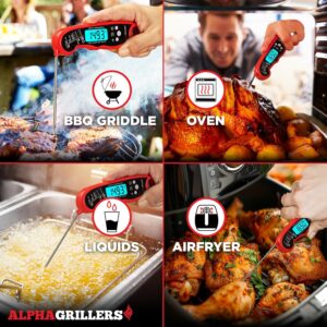 Alpha Grillers Meat Thermometer Digital - Instant Read Food Thermometer for Cooking Grilling Air Fryer 1