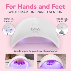 SUNUV UV Nail Lamp, Nail Dryer for Gel Nail Polish UV Light for Gel Nails with Sensor 5