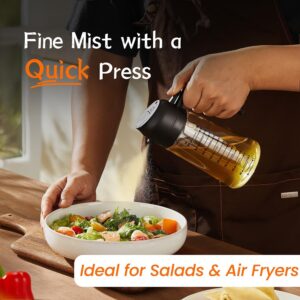 TrendPlain 16oz-470ml Glass Olive Oil Sprayer for Cooking 2 in 1 Olive Oil Dispenser Bottle 1