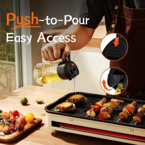 TrendPlain 16oz-470ml Glass Olive Oil Sprayer for Cooking 2 in 1 Olive Oil Dispenser Bottle 3